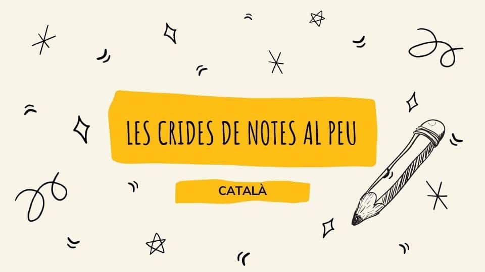 Com es posen les crides de notes al peu en català?