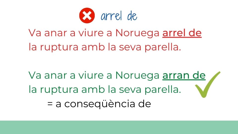 ARREL DE és incorrecte en català