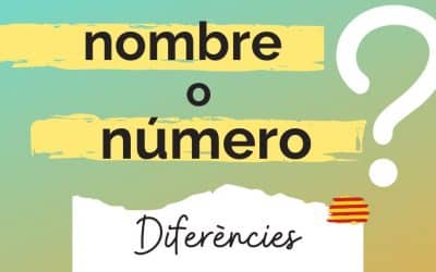 Diferència entre nombre i número en català