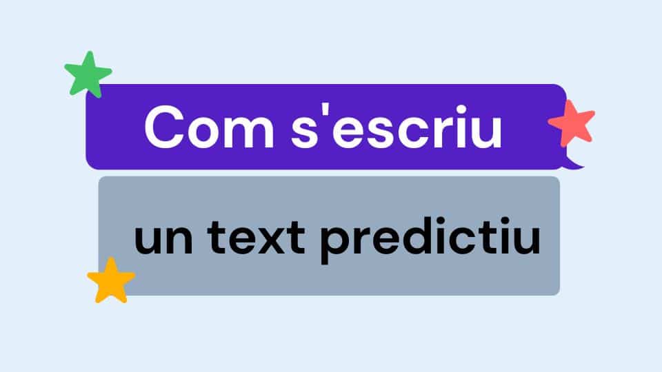 Portada com s'escriu un text predictiu
